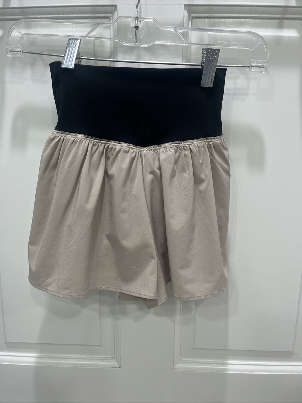 Offline High-Waist Athletic Shorts with Black Waistband..